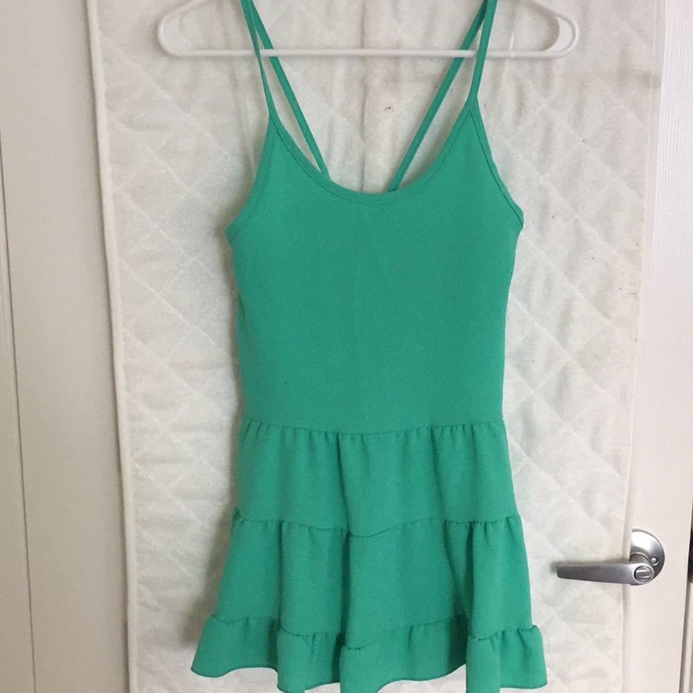 Seafoam Green Tank w/ Cut out Back